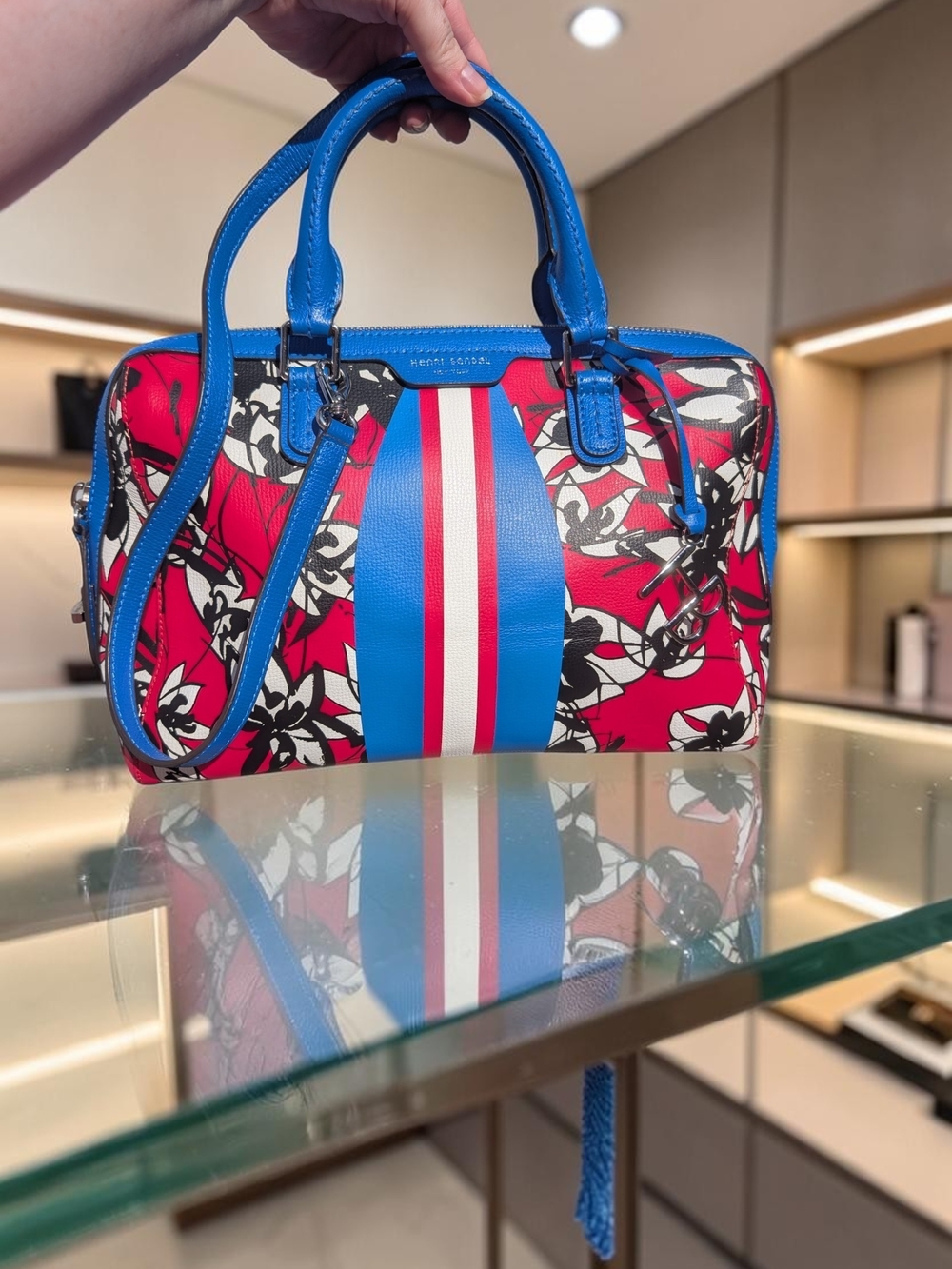 Henri Bendel Kaleidoscope Floral Satchel & Crossbody Bag (EUC)